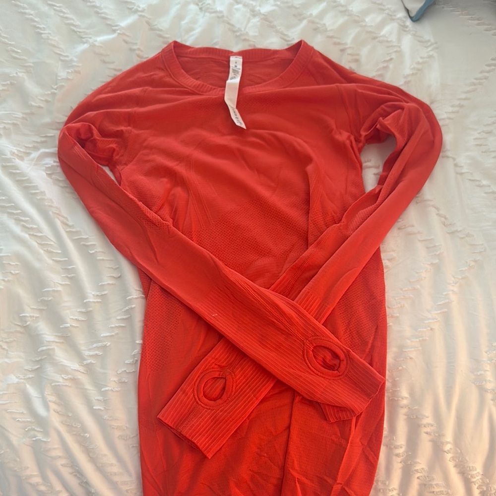 lululemon athletica Red Long Sleeve Top